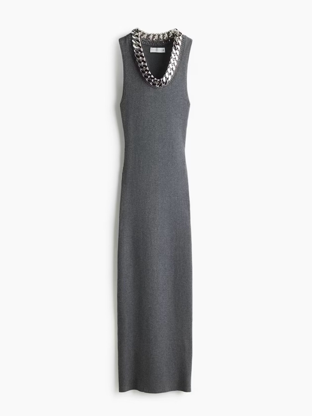 Stella McCartney X H&M chain-detail ribbed dress Size M